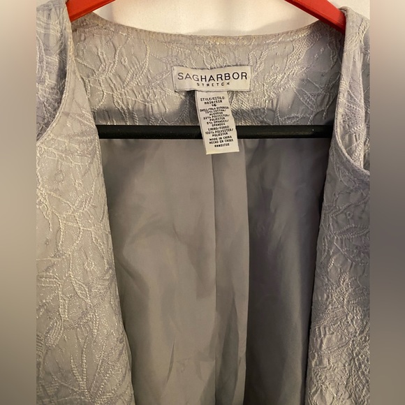 Formal silver overcoat size 16 ✨ - Picture 2 of 4